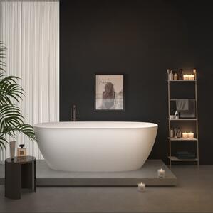 Erga Vienna, cadă de baie independentă 150x75 cm + dop de scurgere, alb lucios, ERG-VIENNA-150075-WH-WH