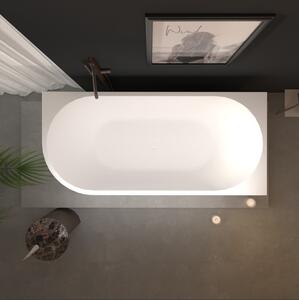 Erga Zara, cadă de baie independentă de colț 140x72 cm + dop de scurgere, dreapta, alb lucios, ERG-ZARA-140072R-WH-WH