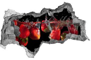 Autocolant 3D gaura cu priveliște Căpșune sub apă