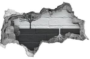 Autocolant gaură 3D Copacii de pe perete