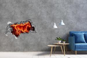 Fototapet 3D gaură în perete Calul în flăcări