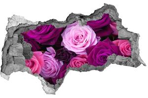 Autocolant 3D gaura cu priveliște Trandafiri