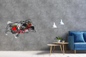 Autocolant de perete gaură 3D Oraș biciclete