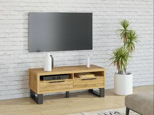 Comodă TV Avicavu 100Negru, Stejar Wotan, 12x5x5cm
