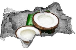Autocolant de perete gaură 3D jumătăți de nucă de cocos