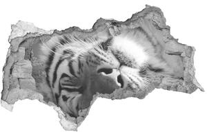 Autocolant de perete gaură 3D dormit tigru
