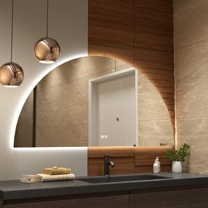 Erga Kori, oglinda LED semicirculara 70x140cm, 2875 lm, 3 culori deschise, ERG-V01-KORI-7014-CL