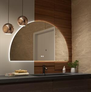 Erga Kori, oglinda LED semicirculara 70x120cm, 2760 lm, 3 culori deschise, ERG-V01-KORI-7012-CL