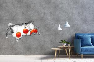 Fototapet 3D gaură în perete Tomatele sub apă