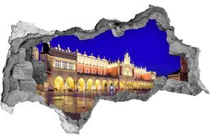 Fototapet 3D gaură în perete Cracovia, Polonia