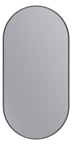 Erga Oval, oglindă ovală 45x90cm, ramă neagră, ERG-V01-OVAL-4590-BK