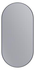 Erga Oval, oglindă ovală 50x100cm, ramă neagră, ERG-V01-OVAL-5010-BK