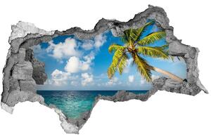 Autocolant 3D gaura cu priveliște plaja Maldive