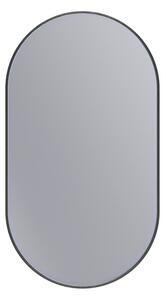 Erga Oval, oglindă ovală 50x90cm, ramă neagră, ERG-V01-OVAL-5090-BK