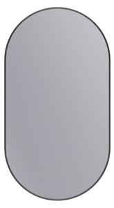 Erga Oval, oglindă ovală 55x100cm, ramă neagră, ERG-V01-OVAL-5510-BK