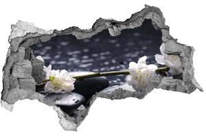 Fototapet 3D gaură în perete floare de cires