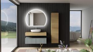 Erga Paloma, oglindă LED 100x80cm, 2415 lm, 3 culori de lumină, ERG-V01-PALOMA-1080-CL