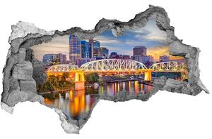 Autocolant 3D gaura cu priveliște Podul Tennessee Statele Unite ale Americii