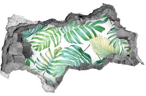 Autocolant gaură 3D frunze tropicale