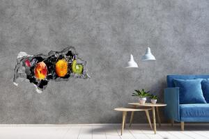 Autocolant 3D gaura cu priveliște Fructele si apa