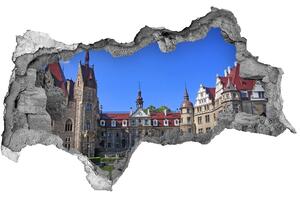 Autocolant de perete gaură 3D Polonia Castelul Moszna