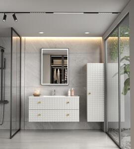 Erga Samira, oglindă LED 60x80cm cu ramă neagră, 2185 lm, 3 culori de lumină, iluminare față/spate, ERG-V01-SAMIRA-6080-BK