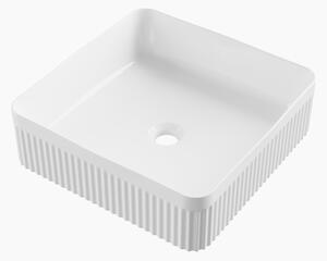 Gamma Frezja, lavoar pătrat de blat 405x405x130 mm, alb lucios, GMA-UC-FREZJAK