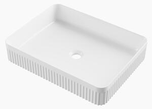 Gamma Frezja, lavoar de blat dreptunghiular 515x380x100 mm, alb lucios, GMA-UC-FREZJAP