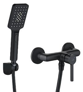 Laveo Alita, baterie duș cu set de duș manual, negru mat, LAV-BVA_741D
