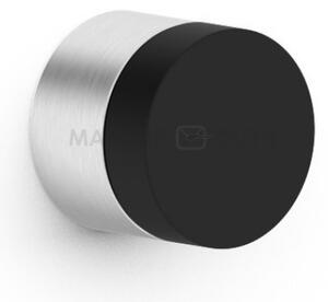 Opritor de perete pe usa inox + negru