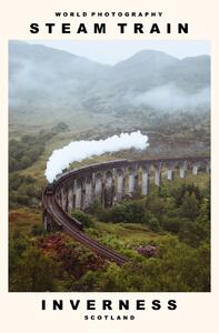Fotografie de artă Steam Train (Inverness, Scotland), (30 x 40 cm)