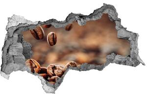 Fototapet 3D gaură în perete Boabe de cafea