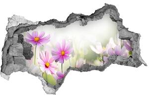 Autocolant de perete gaură 3D Flori în lunca