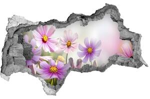 Autocolant 3D gaura cu priveliște Flori în lunca