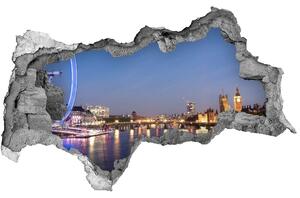 Autocolant 3D gaura cu priveliște London Eye