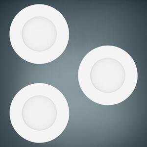 Spoturi LED încastrat Eglo Crosslink 2,8W 1170 lumeni IP44, lumină variabilă, Ø85 mm, alb, pachet 3 bucăți