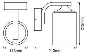 Aplică de exterior CYLINDER 1xE27/60W/230V IP43 albă Ledvance