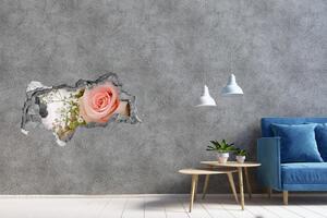 Autocolant un zid spart cu priveliște Buchet de flori
