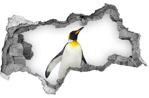 Fototapet un zid spart cu priveliște Pinguin