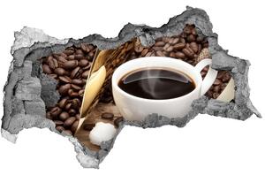 Autocolant un zid spart cu priveliște ceașcă de cafea