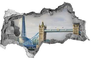 Autocolant 3D gaura cu priveliște Thames Londra