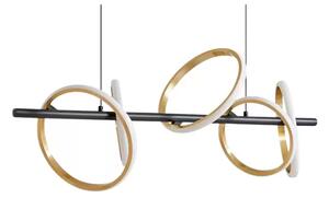 Madu LED Lustră Pendul L92,5 Negru/Auriu/Alb - Lucande