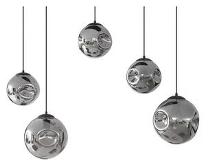 Valentina 5 Oval Lustră Pendul Smoked Grey/Coffee - Lindby