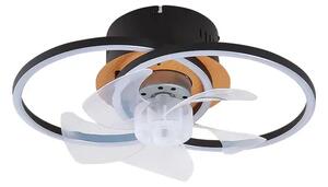 Lomana LED Ventilator de tavan CCT Negru - Lindby