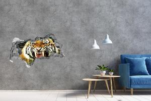 Autocolant de perete gaură 3D hohotitor tigru