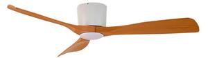 Moneno LED Ventilator de tavan Alb/Lemn - Lucande