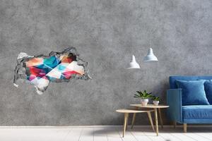 Autocolant un zid spart cu priveliște mozaic abstract