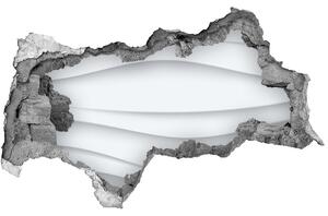 Fototapet 3D gaură în perete Un zid spart cu vedere la valuri
