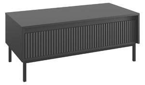 Măsuță de cafea Comfivo Delruva, Negru, MDF, PAL laminat, Metal, 40x50x100cm, 21 kg
