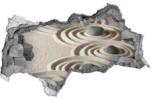 Autocolant de perete gaură 3D nisip pietre Zen